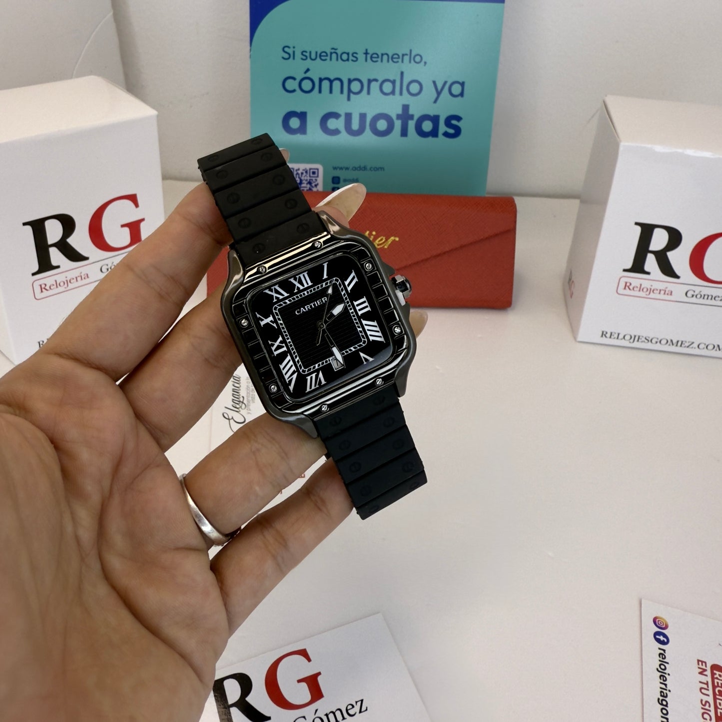 CARTIER DO´SANTOS GOMA PARA HOMBRE REF-NPN