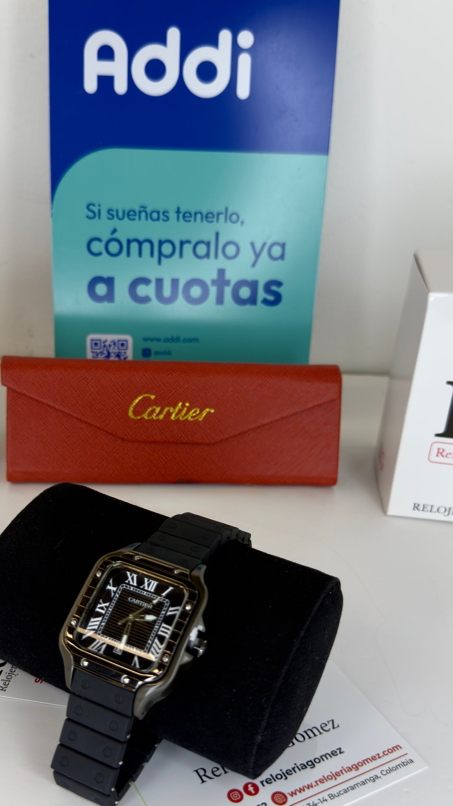 CARTIER DO´SANTOS GOMA PARA HOMBRE REF-NPN