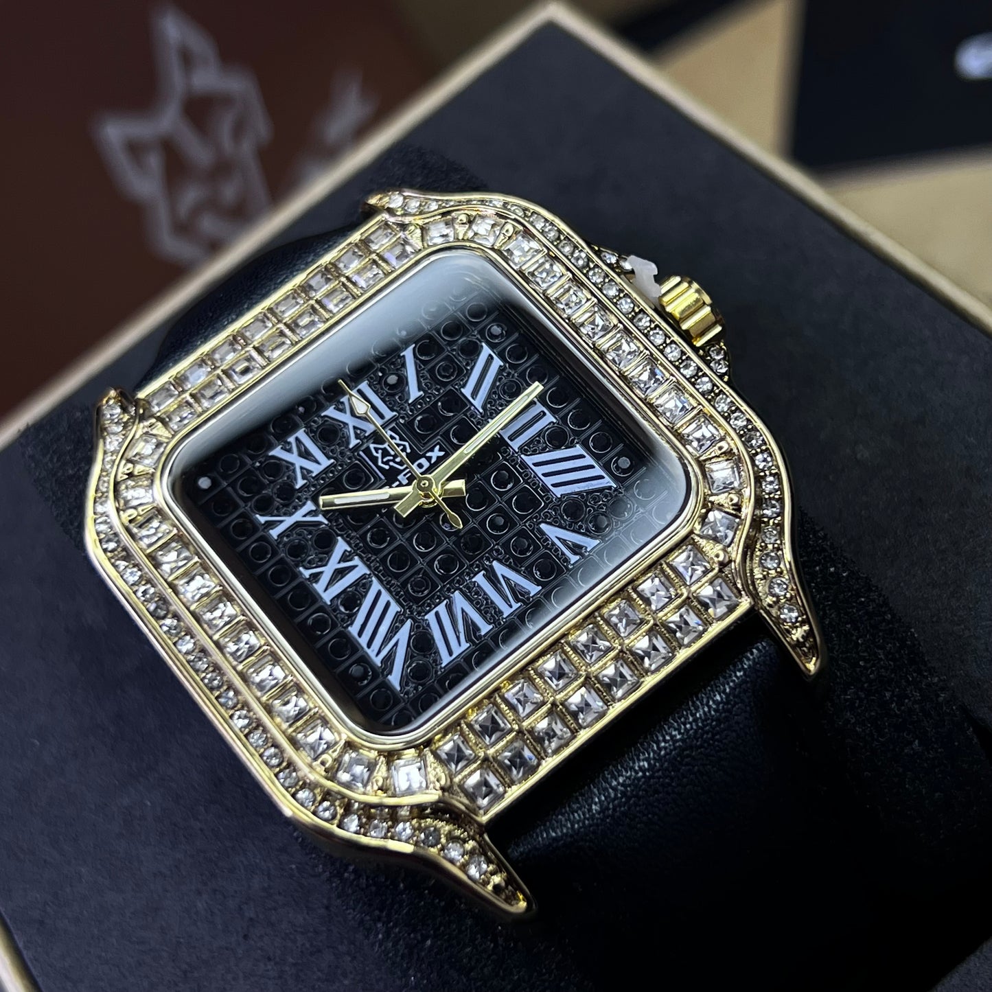 G FOX ORIGINAL x CARTIER PARA UNISEX SUMERGIBLE  REF-SANTOS CUBANO-1264-NN