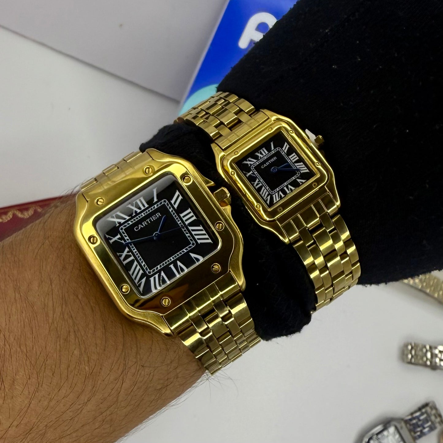 PAREJA DE CARTIER DO SANTOS TRIZADO PARA DAMA REF-DN