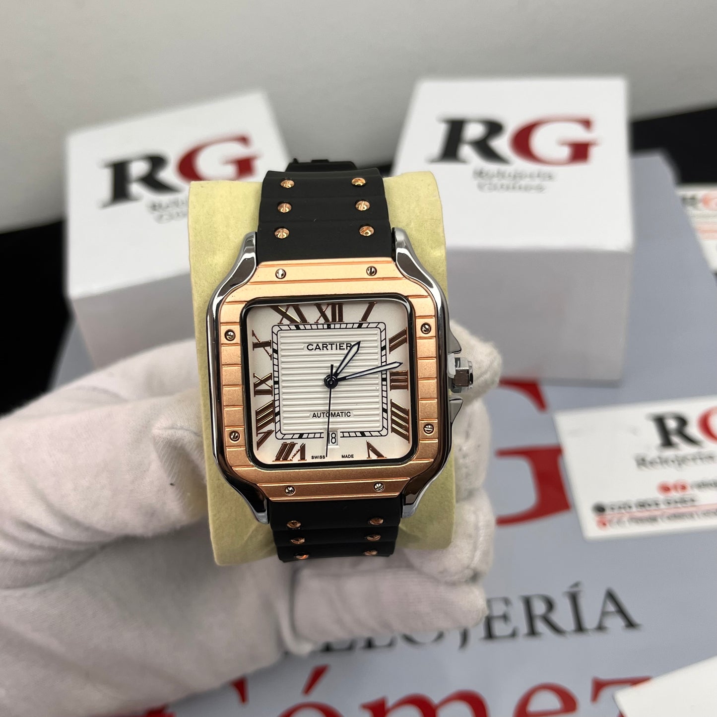 CARTIER DO´SANTOS PARA HOMBRE REF-GOMA N-POR