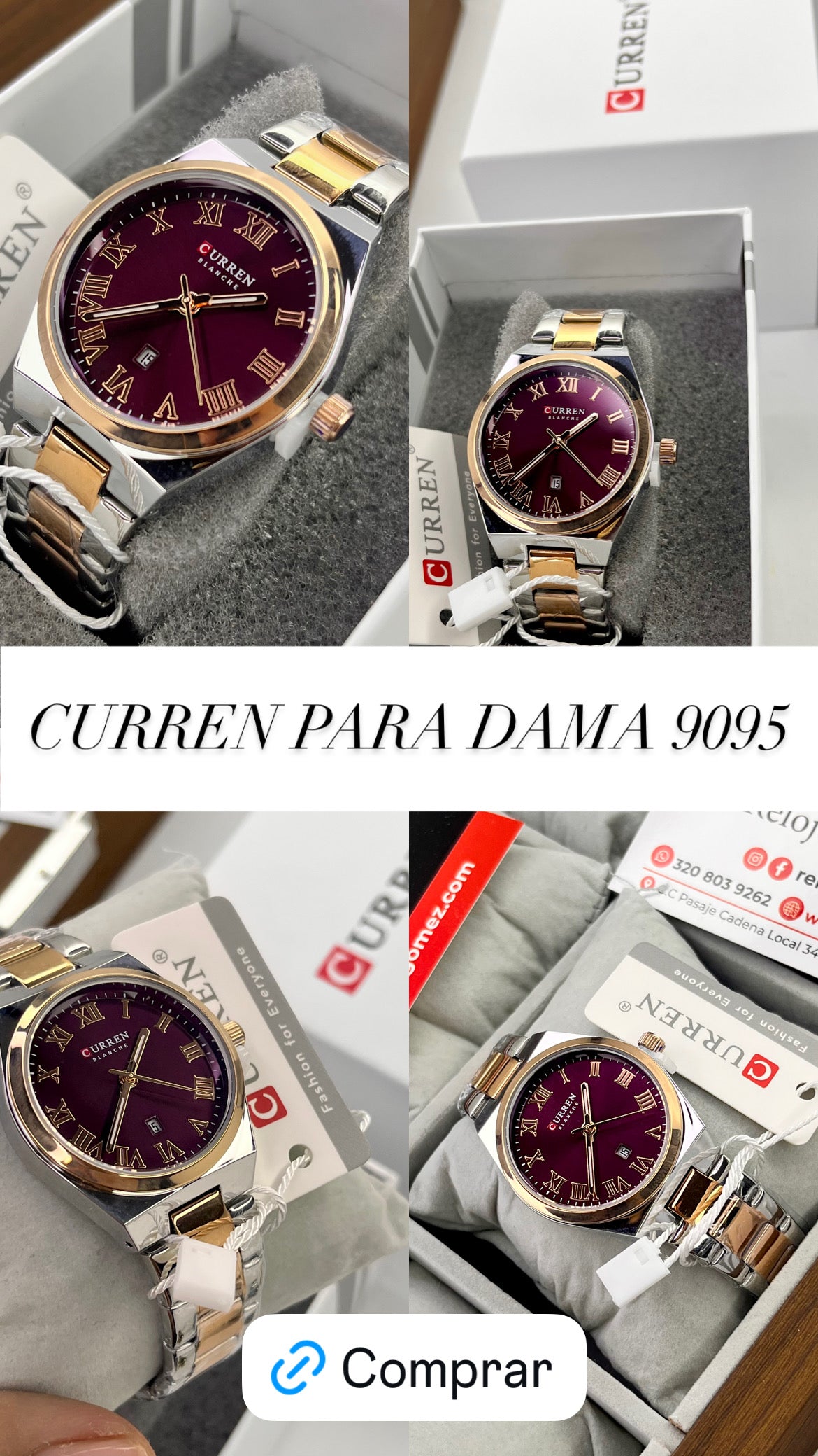 CURREN ORIGINAL PARA DAMA REF 9095-BOM