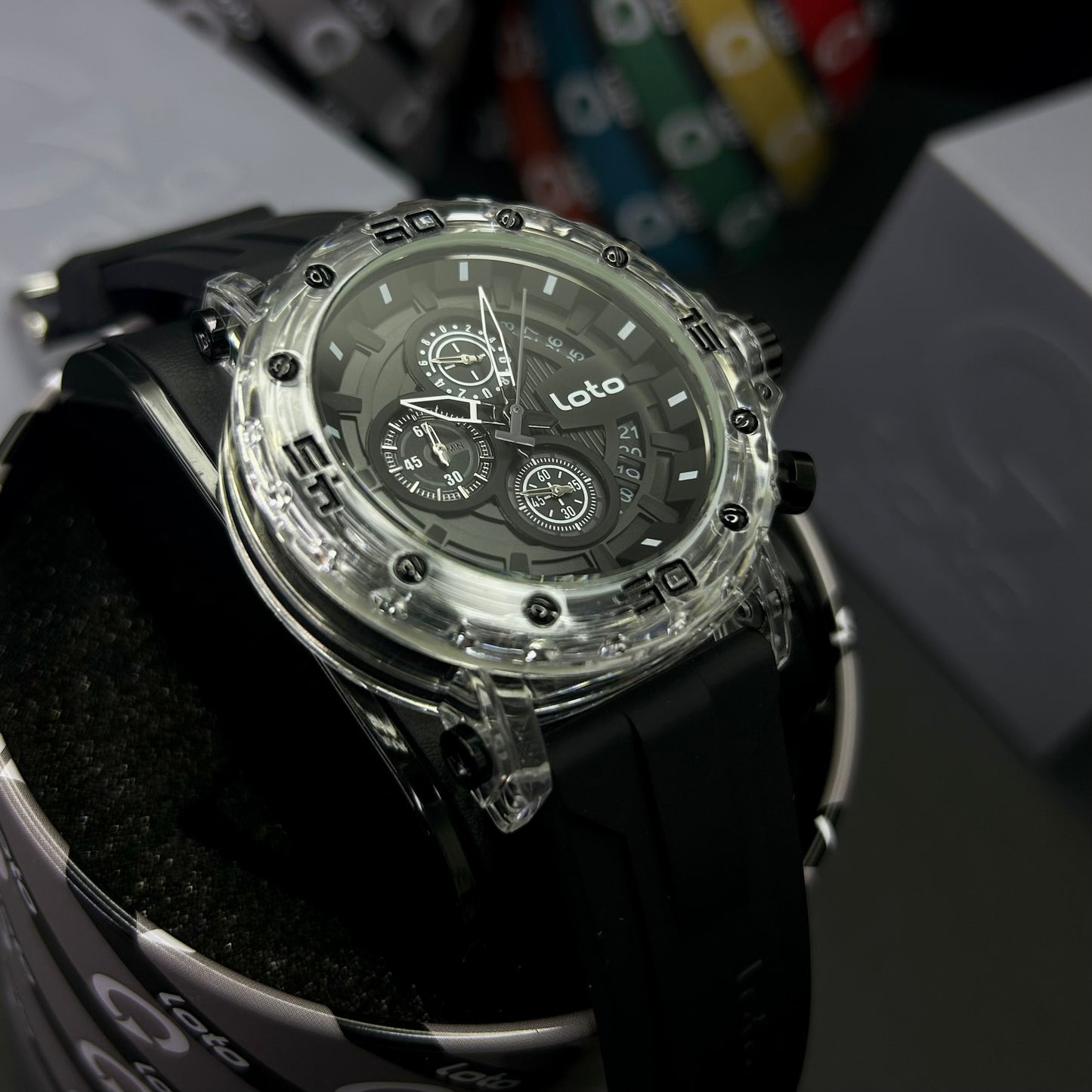 LOTO ORIGINAL TRANSPARENTE CRONOGRAFO REF-LT2433-N