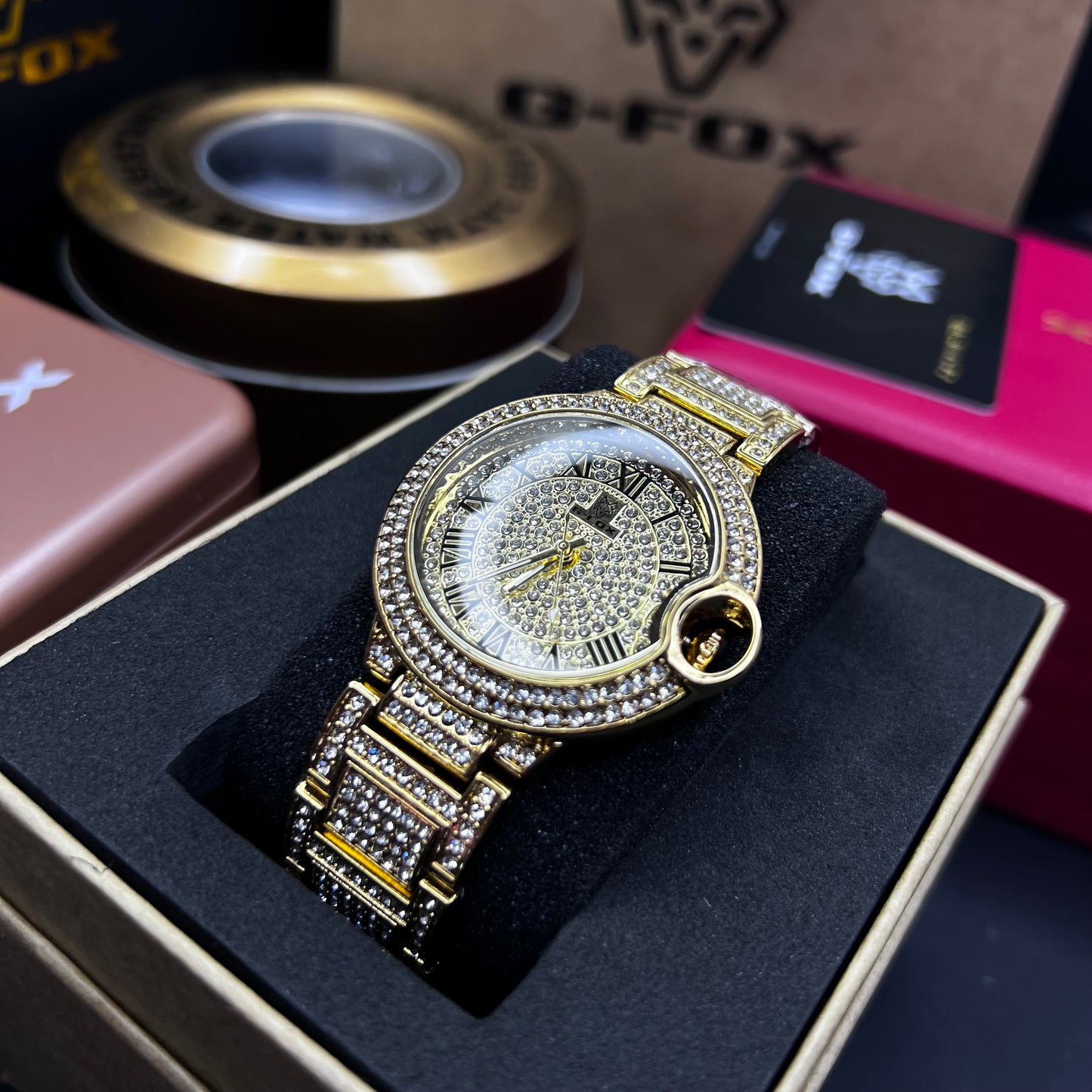 G FOX ORIGINAL x CARTIER PARA DAMA SUMERGIBLE  REF-TORBILLON CUBANO-1251-D