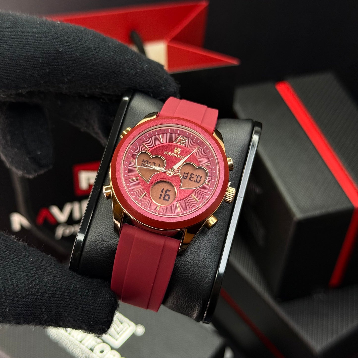 NAVIFORCE DOBLE HORA ORIGINAL PARA DAMA REF NF5045-R