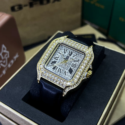 G FOX ORIGINAL x CARTIER PARA UNISEX SUMERGIBLE  REF-SANTOS CUBANO-1264-NB