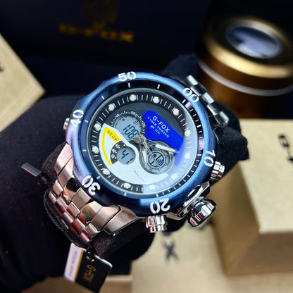 G FOX ORIGINAL DOBLE HORA POR INVICTA SUMERGIBLE PARA HOMBRE REF-1976-PA