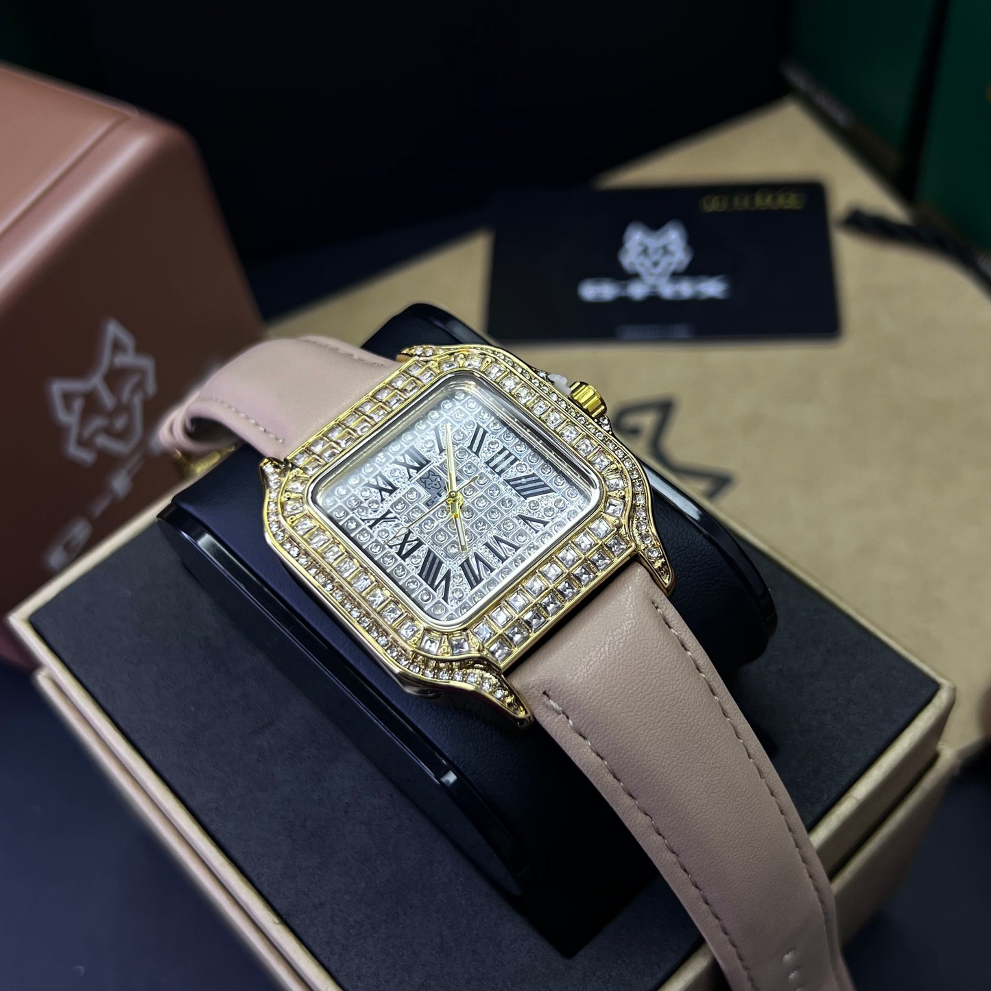 G FOX ORIGINAL x CARTIER PARA DAMA SUMERGIBLE  REF-SANTOS CUBANO-1264-B