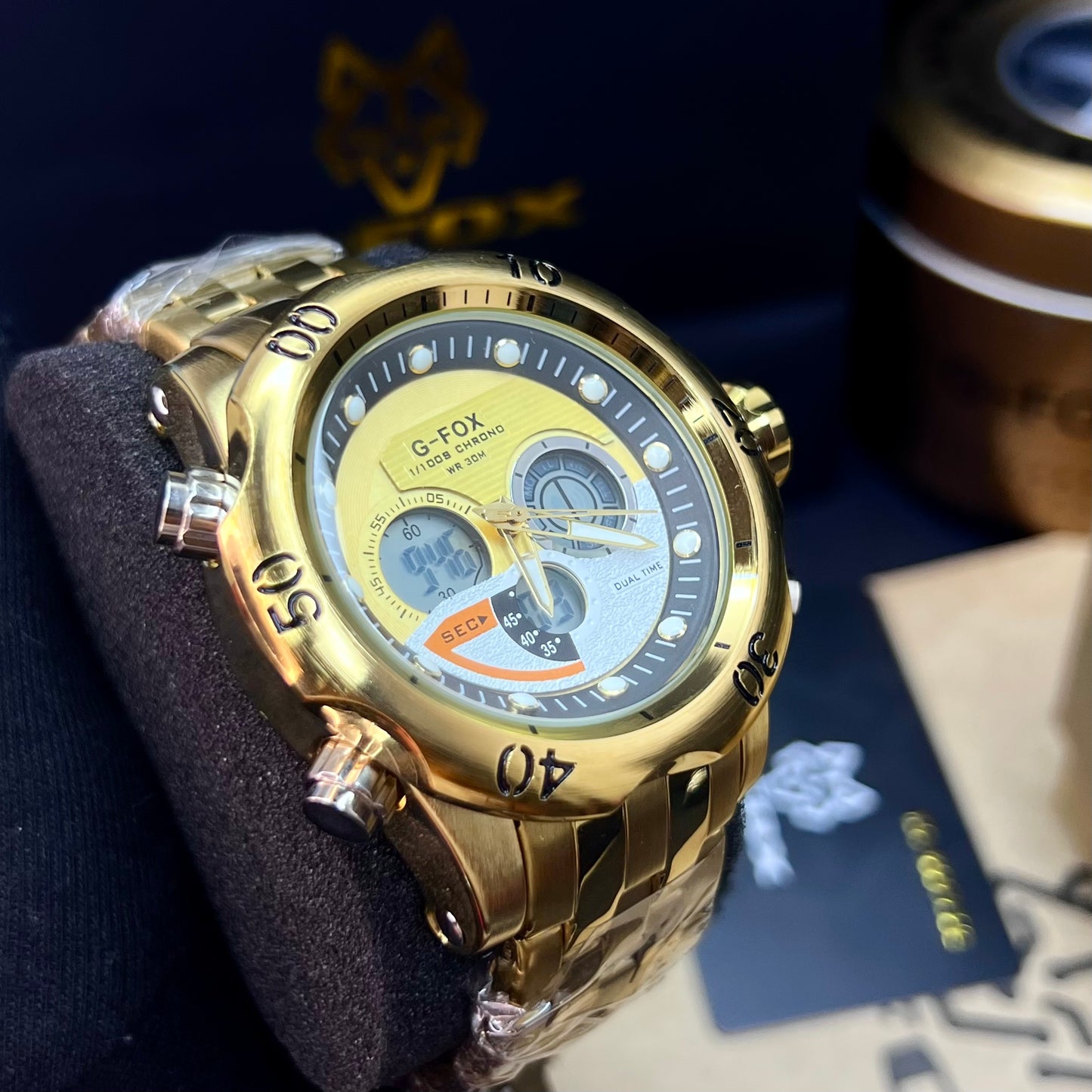 G FOX ORIGINAL DOBLE HORA POR INVICTA SUMERGIBLE PARA HOMBRE REF-1976-DD