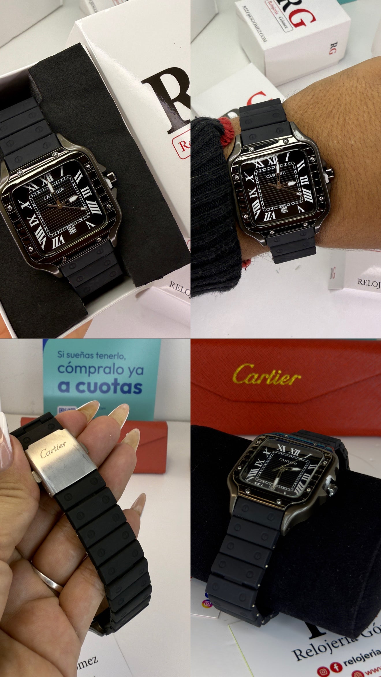 CARTIER DO´SANTOS GOMA PARA HOMBRE REF-NN