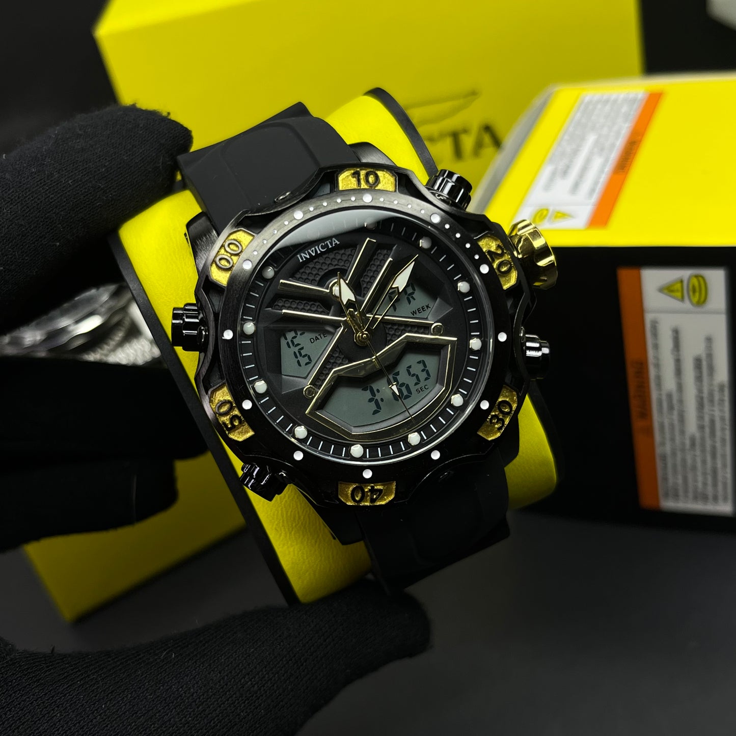 INVICTA DOBLE HORA PARA HOMBRE REF-1837-NND