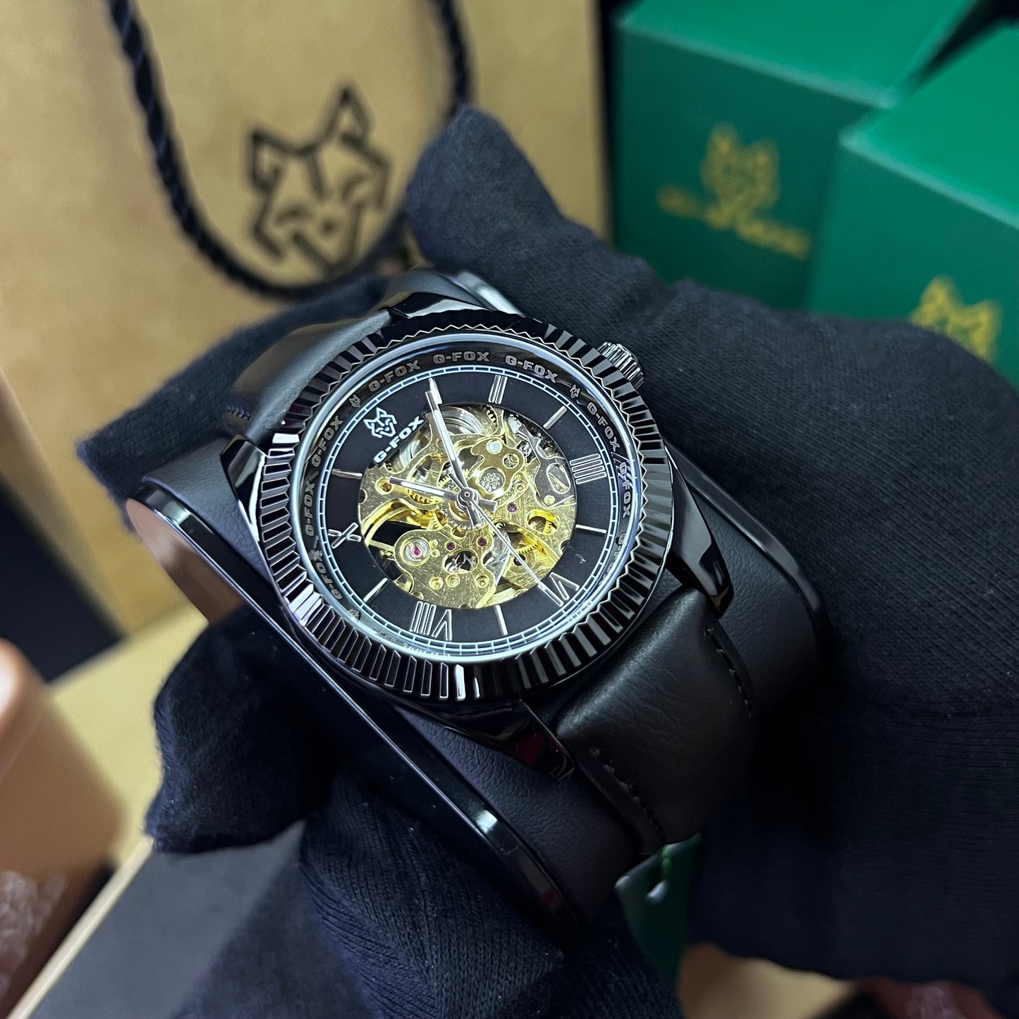 G FOX ORIGINAL x RLX SUMERGIBLE PARA HOMBRE AUTOMATICO REF-PRESIDENT 22013-NN