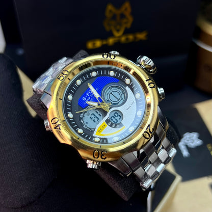 G FOX ORIGINAL DOBLE HORA POR INVICTA SUMERGIBLE PARA HOMBRE REF-1976-BDA