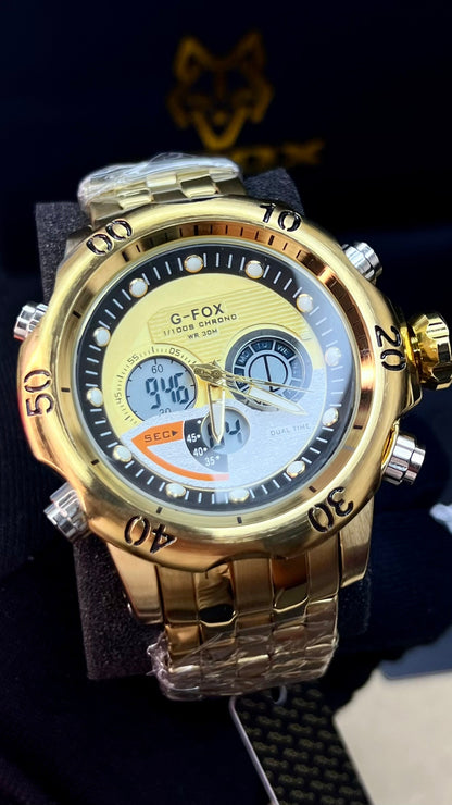 G FOX ORIGINAL DOBLE HORA POR INVICTA SUMERGIBLE PARA HOMBRE REF-1976-DD