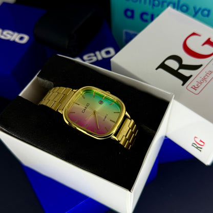 CASIO UNISEX RETRO TORNASOL ANALOGO-DORADO