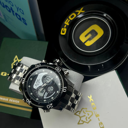 G FOX ORIGINAL DOBLE HORA POR INVICTA SUMERGIBLE PARA HOMBRE REF-1976-PN