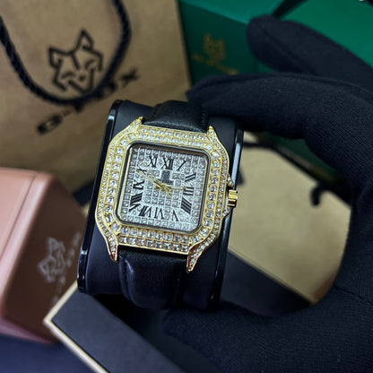 G FOX ORIGINAL x CARTIER PARA UNISEX SUMERGIBLE  REF-SANTOS CUBANO-1264-NB