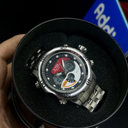 G FOX ORIGINAL DOBLE HORA POR INVICTA SUMERGIBLE PARA HOMBRE REF-1976-PR
