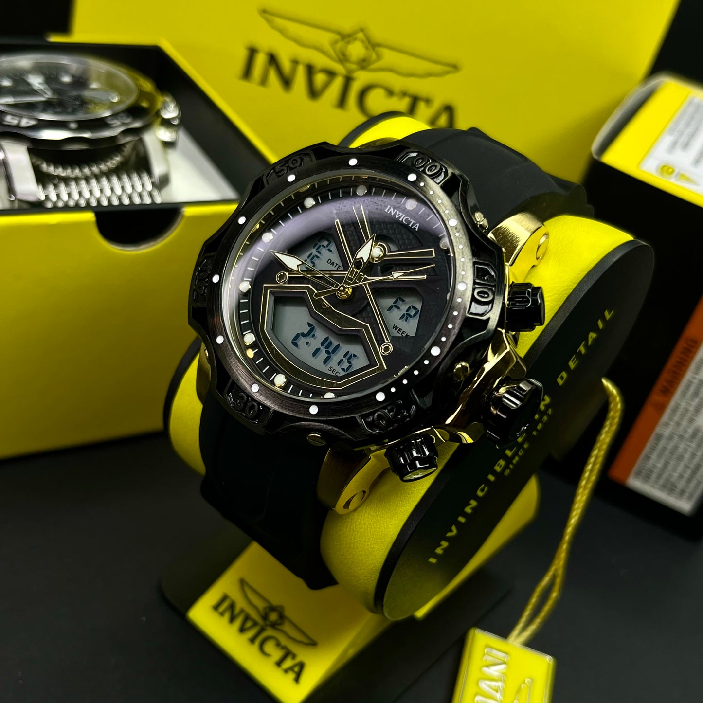 INVICTA DOBLE HORA PARA HOMBRE REF-1837-NDA