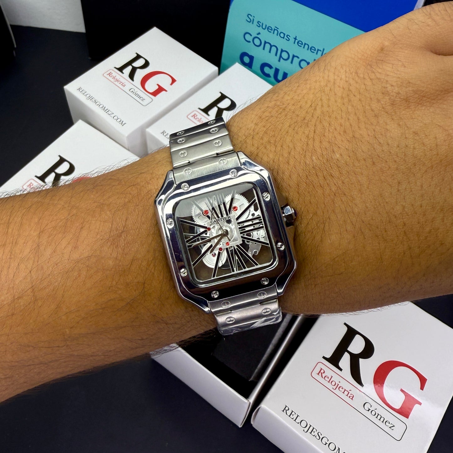 CARTIER SKELET ACERO PARA HOMBRE REF-PB