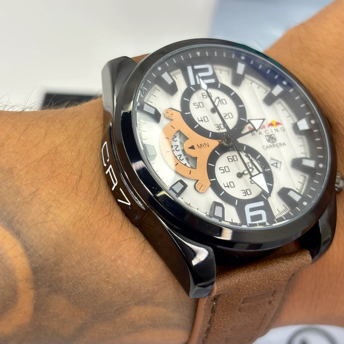 TAG HEUER CR7 CHRONO CUEROPARA HOMBRE REF-MARRNNUG
