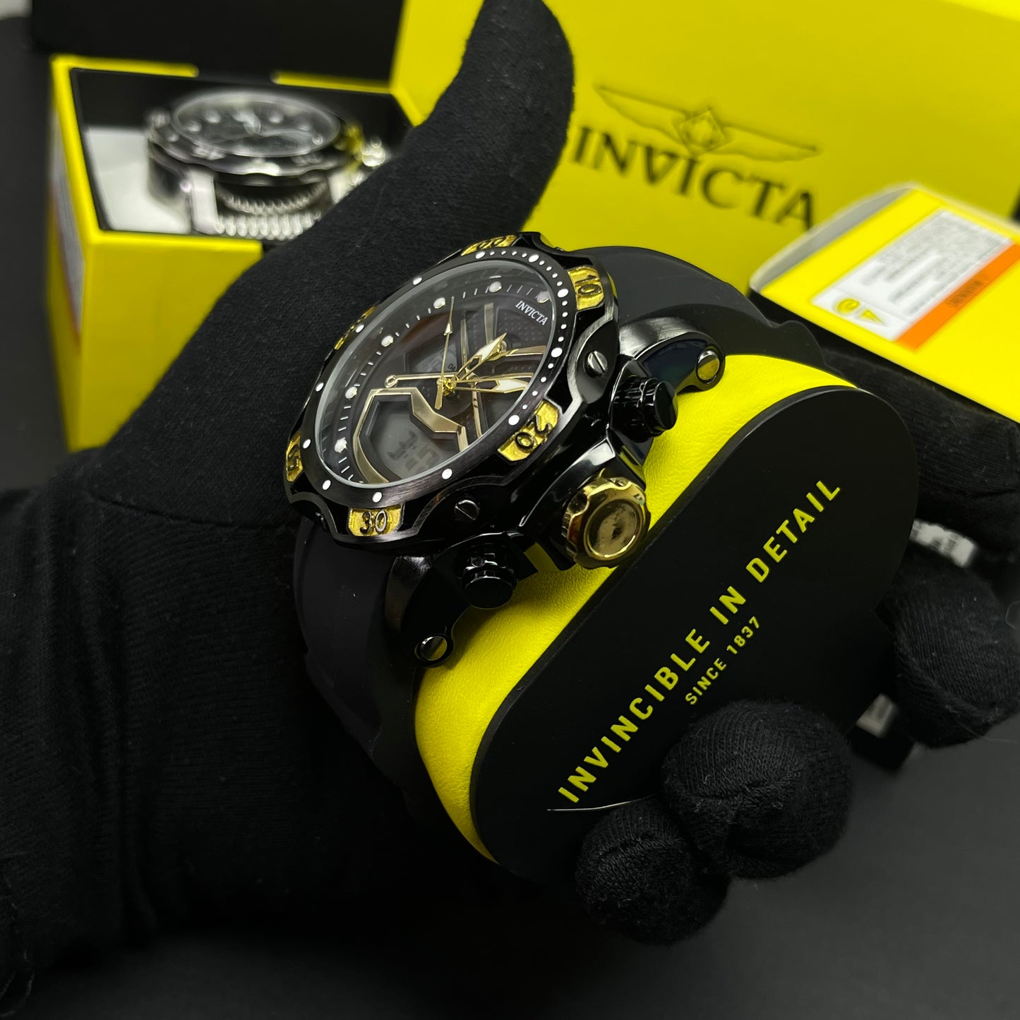 INVICTA DOBLE HORA PARA HOMBRE REF-1837-NND