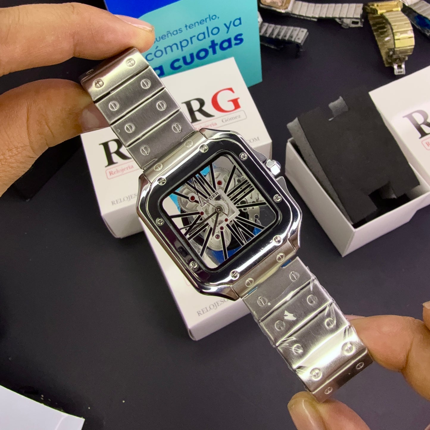 CARTIER SKELET ACERO PARA HOMBRE REF-PB