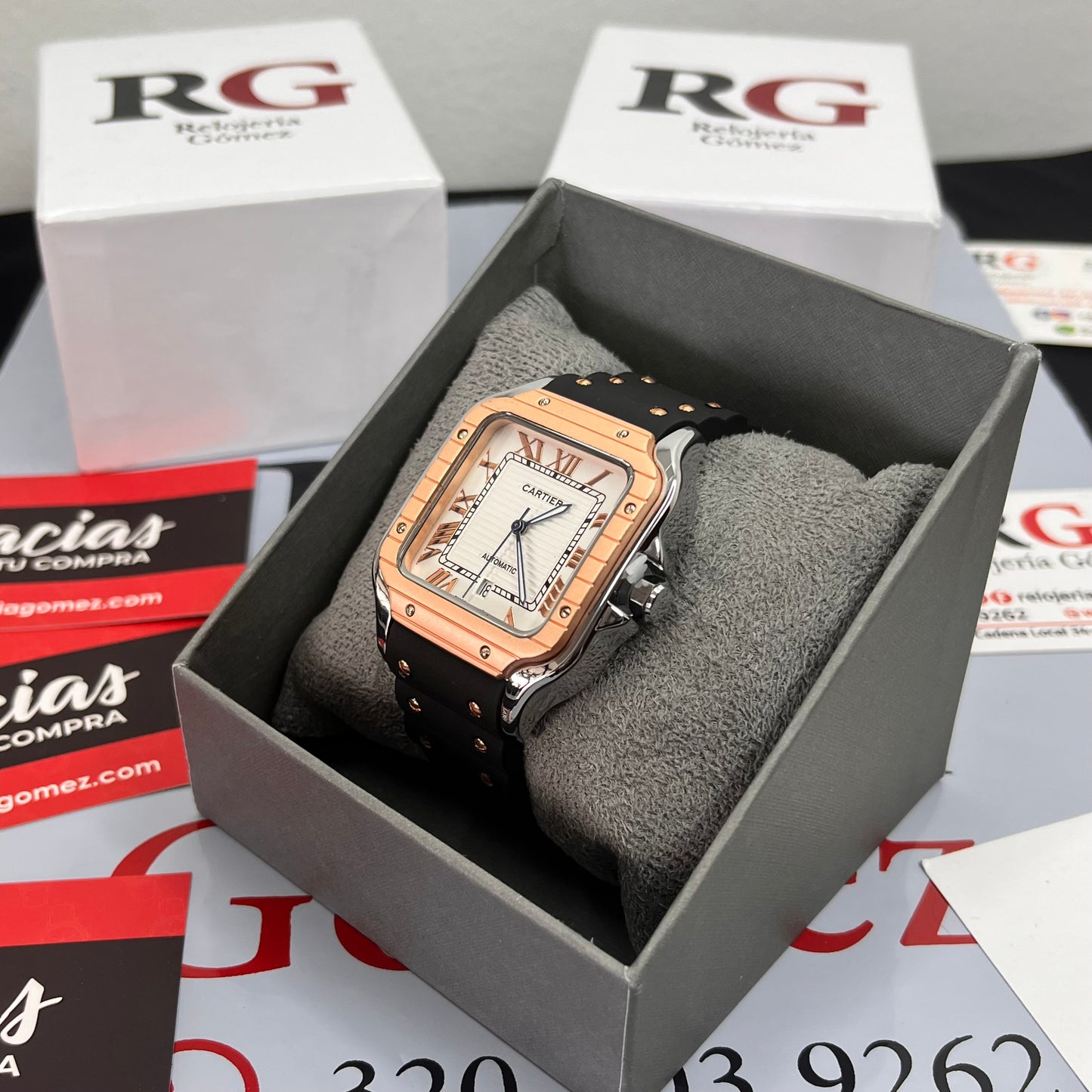 CARTIER DO´SANTOS PARA HOMBRE REF-GOMA N-POR