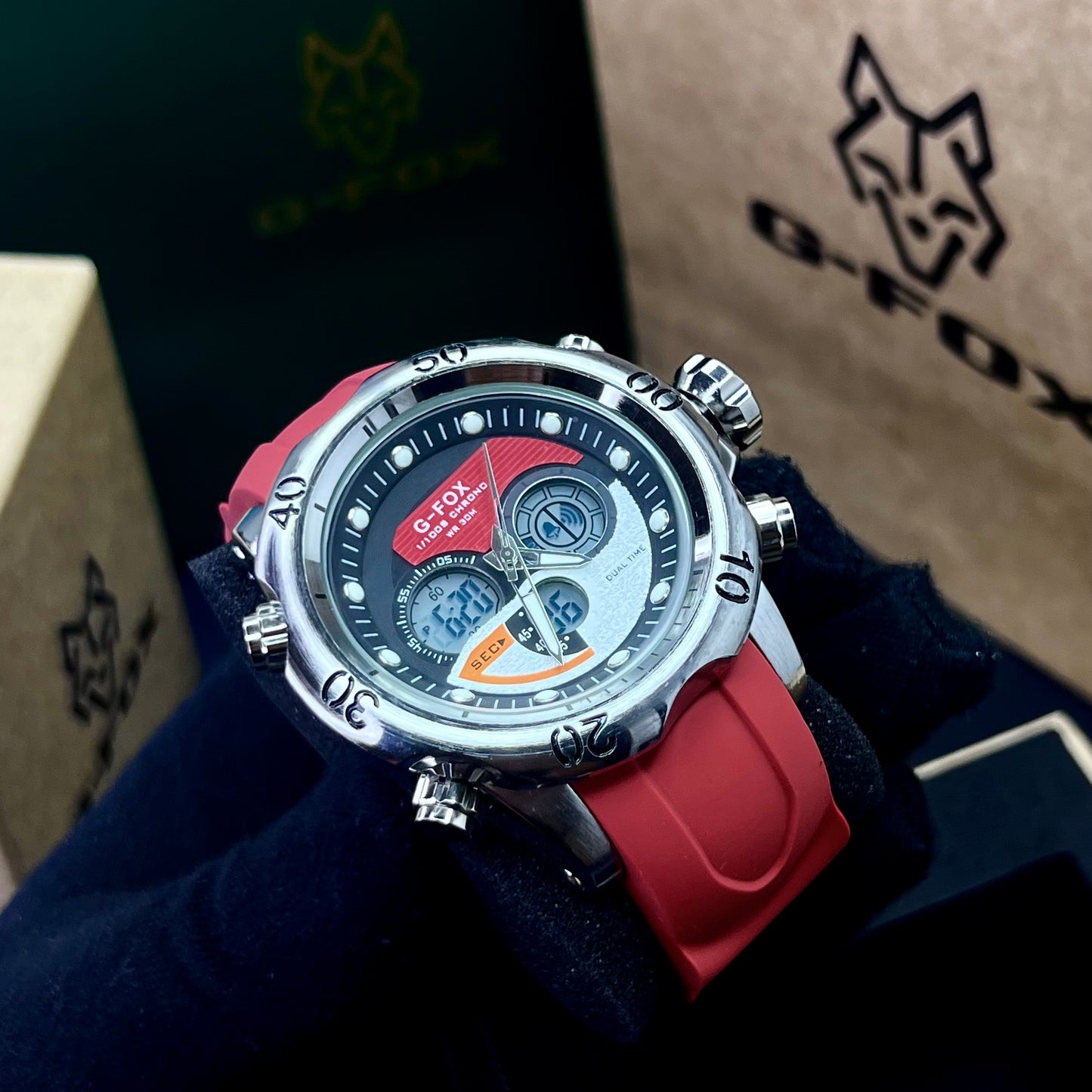 G FOX ORIGINAL DOBLE HORA POR INVICTA SUMERGIBLE PARA HOMBRE REF-1976G2-R