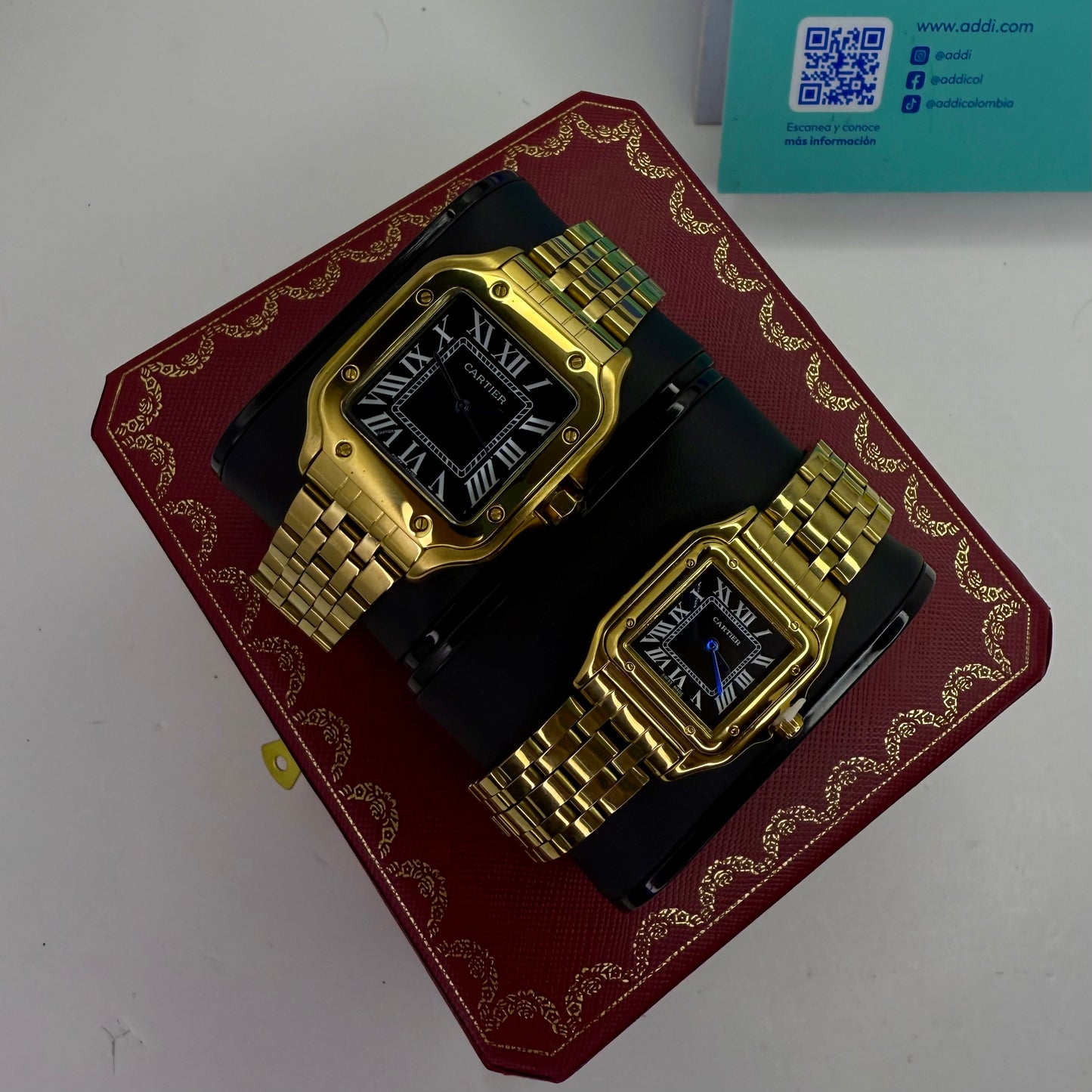 PAREJA DE CARTIER DO SANTOS TRIZADO PARA DAMA REF-DN