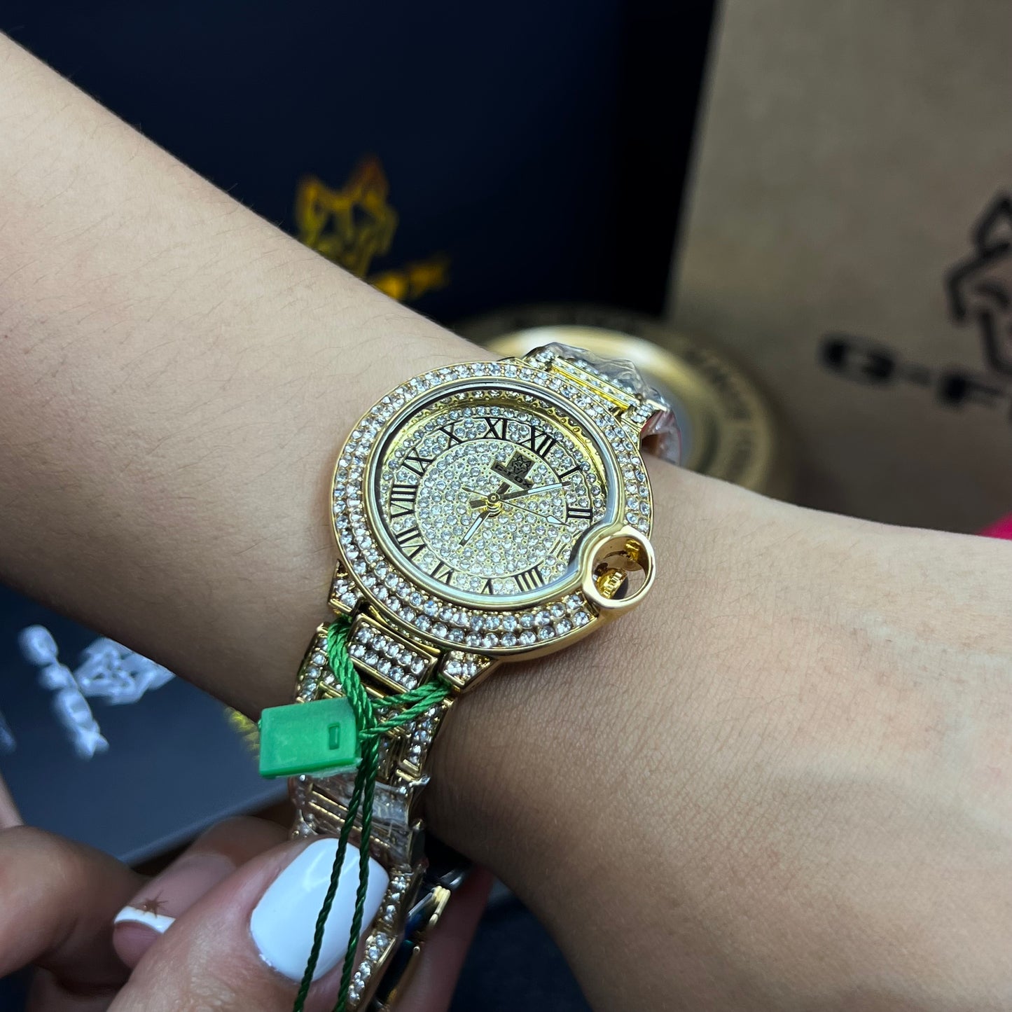 G FOX ORIGINAL x CARTIER PARA DAMA SUMERGIBLE  REF-TORBILLON CUBANO-1251-D