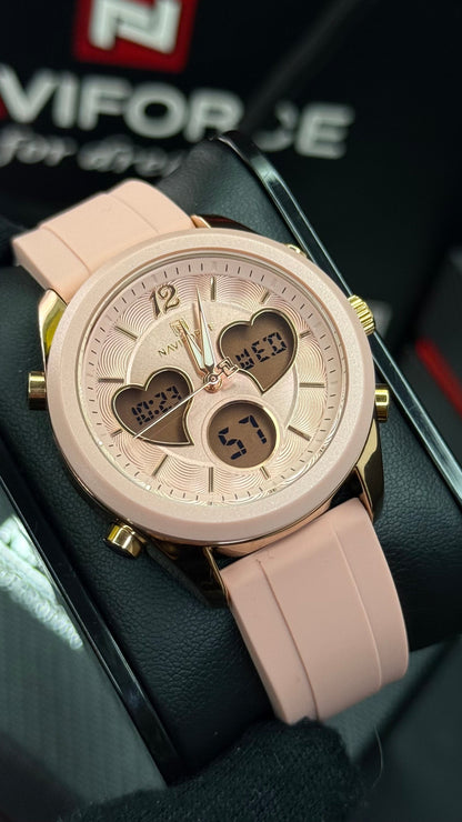 NAVIFORCE DOBLE HORA ORIGINAL PARA DAMA REF NF5045-R