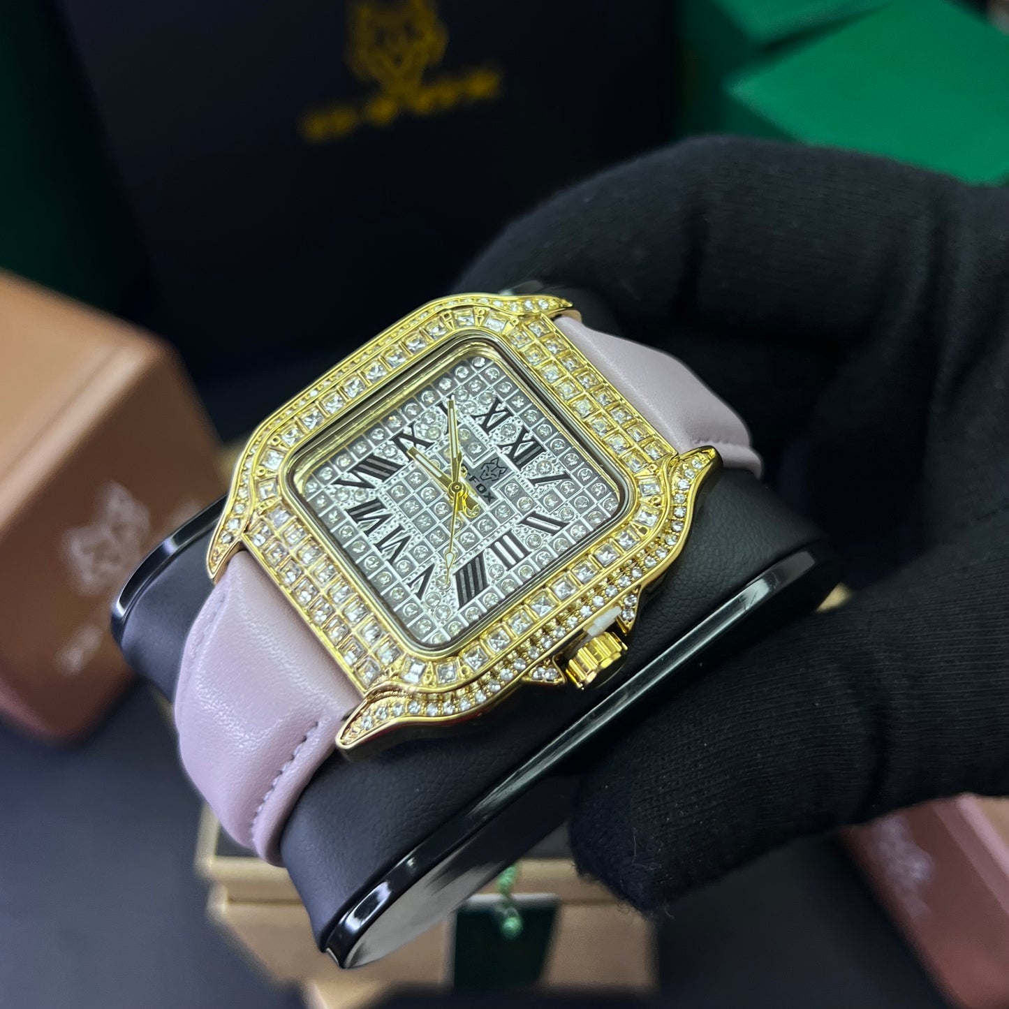 G FOX ORIGINAL x CARTIER PARA DAMA SUMERGIBLE  REF-SANTOS CUBANO-1264-M