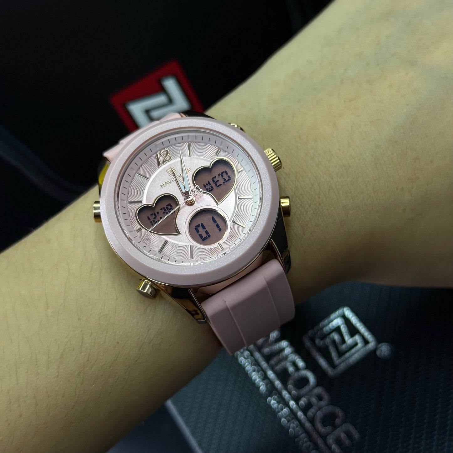 NAVIFORCE DOBLE HORA ORIGINAL PARA DAMA REF NF5045-R