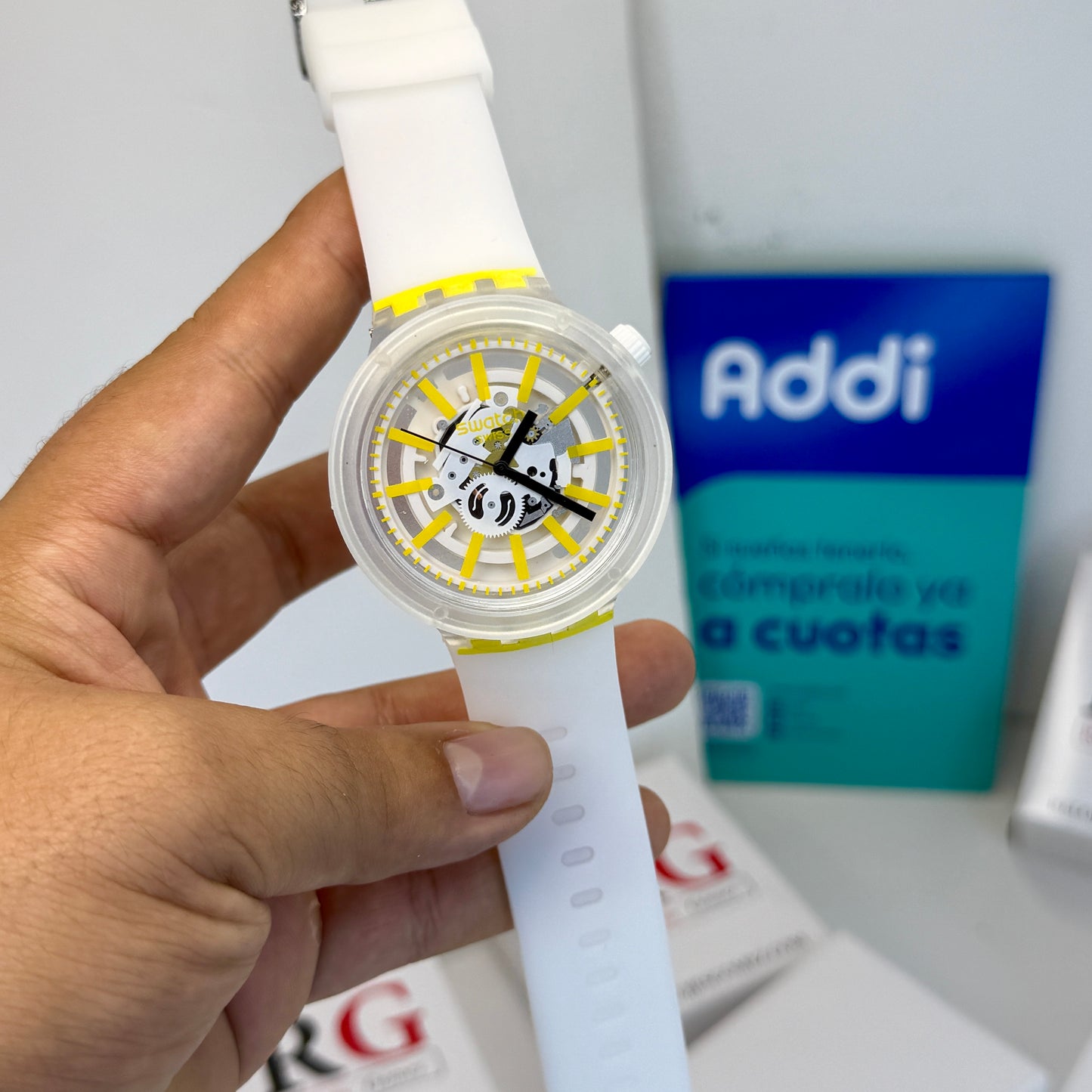 SWATCH TRANSPARENTE PARA HOMBRE REF-BA