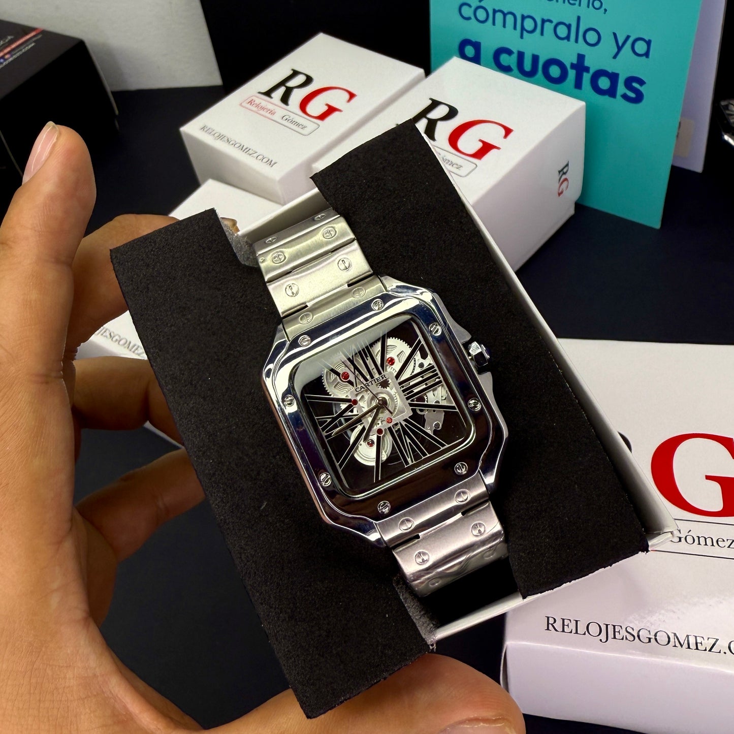 CARTIER SKELET ACERO PARA HOMBRE REF-PB