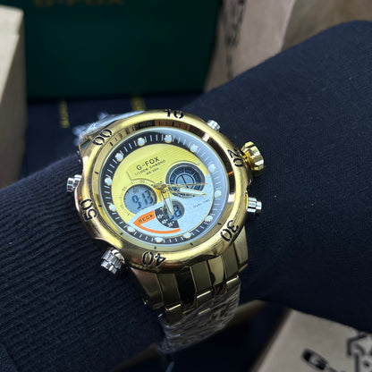 G FOX ORIGINAL DOBLE HORA POR INVICTA SUMERGIBLE PARA HOMBRE REF-1976-DD
