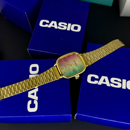 CASIO UNISEX RETRO TORNASOL ANALOGO-DORADO