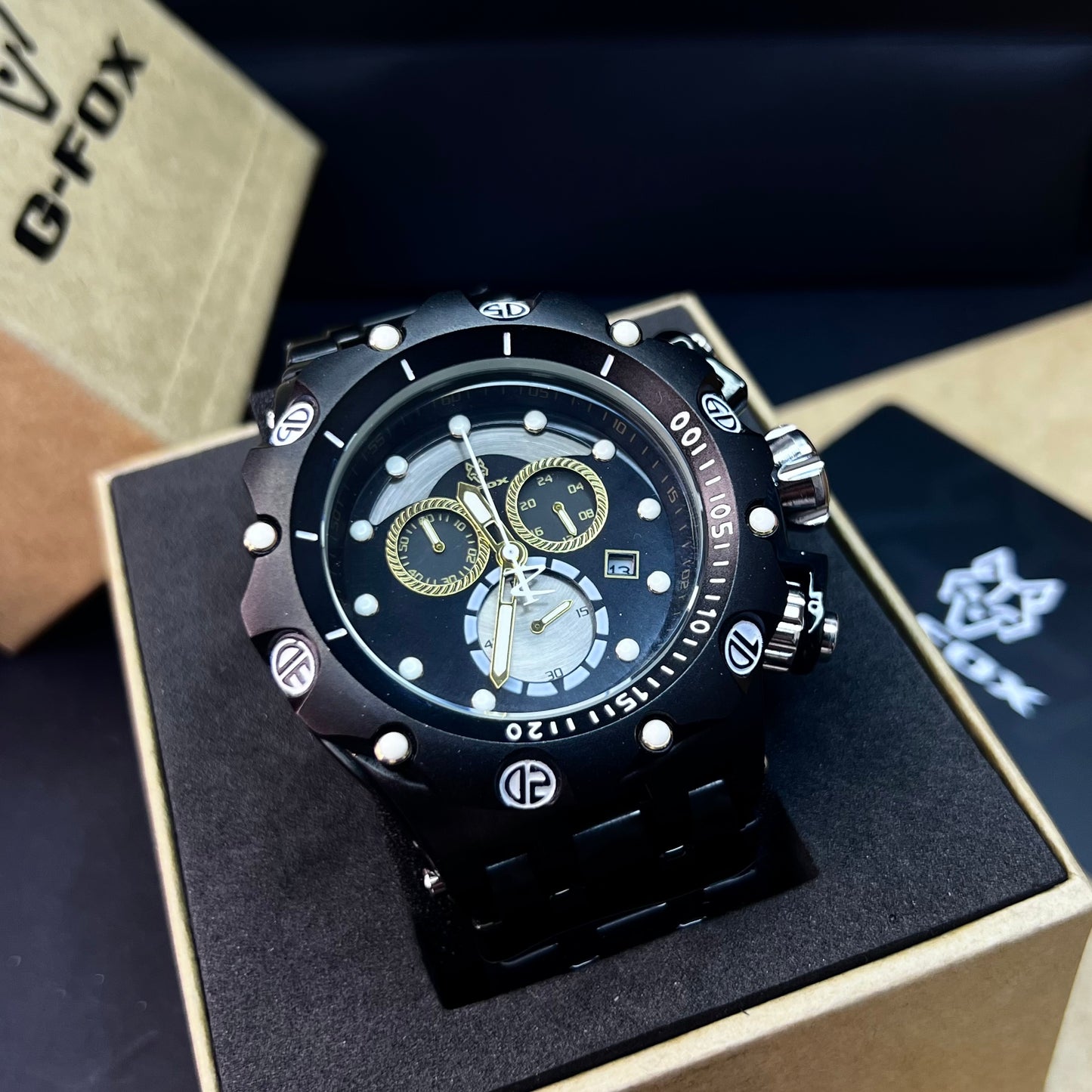 G FOX ORIGINAL FUNCIONAL POR INVICTA SUMERGIBLE PARA HOMBRE REF- NN