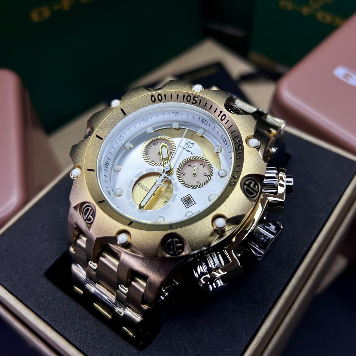 G FOX ORIGINAL FUNCIONAL POR INVICTA SUMERGIBLE PARA HOMBRE REF- DB