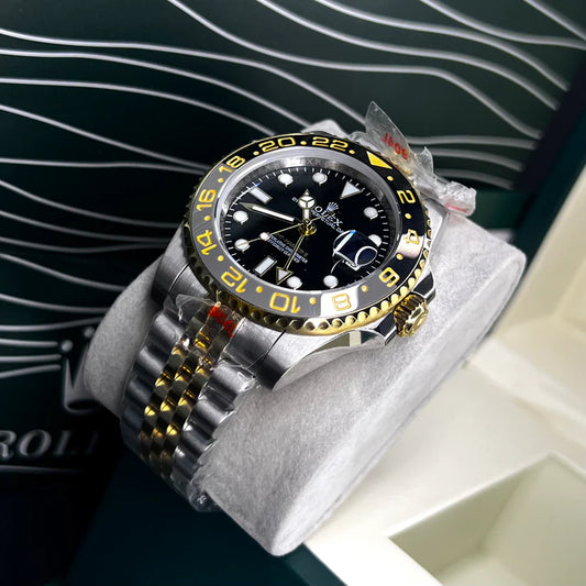 RLX GMT LUXURY AUTOMATICO BICOLOR CARA NEGRA