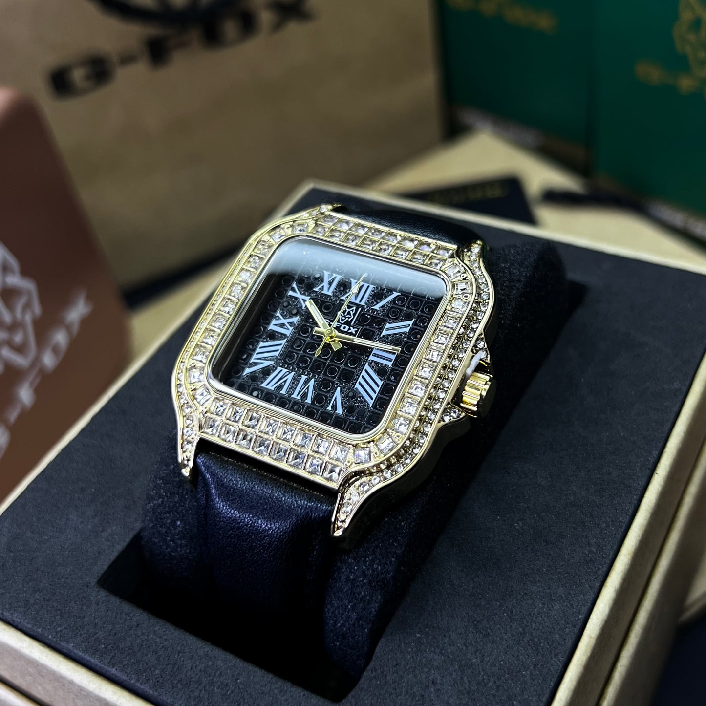 G FOX ORIGINAL x CARTIER PARA UNISEX SUMERGIBLE  REF-SANTOS CUBANO-1264-NN