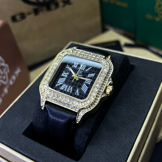 G FOX ORIGINAL x CARTIER PARA UNISEX SUMERGIBLE  REF-SANTOS CUBANO-1264-NN