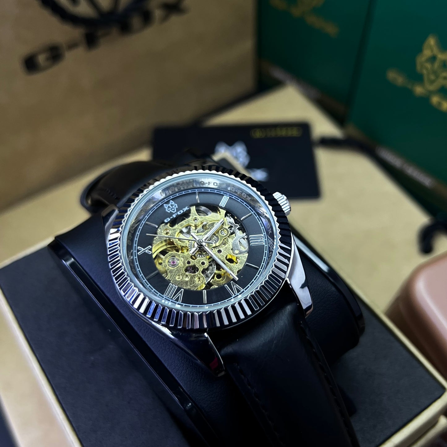 G FOX ORIGINAL x RLX SUMERGIBLE PARA HOMBRE AUTOMATICO REF-PRESIDENT 22013-NPN