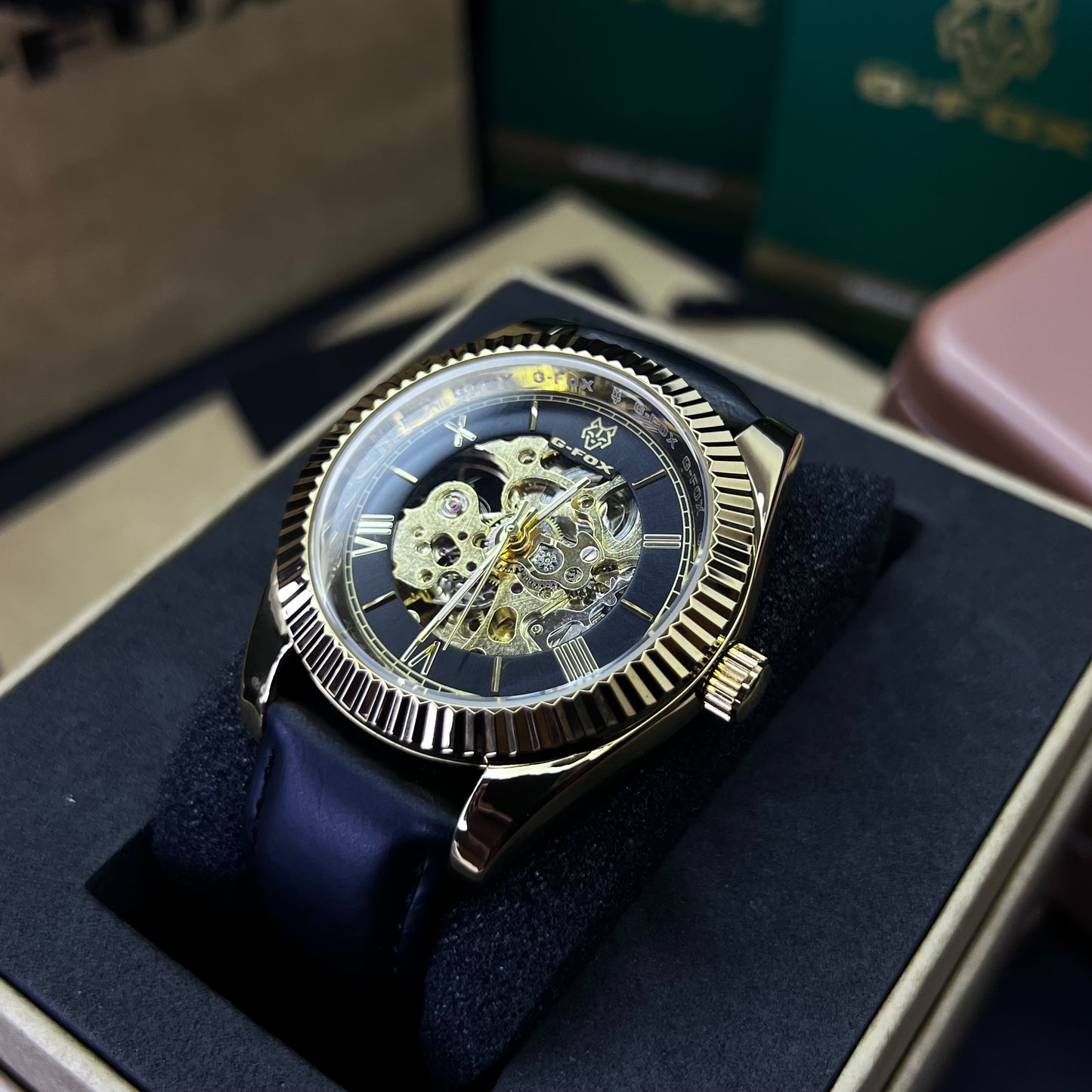 G FOX ORIGINAL x RLX SUMERGIBLE PARA HOMBRE AUTOMATICO REF-PRESIDENT 22013-NDN