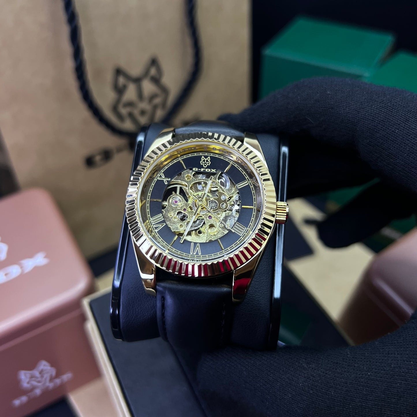 G FOX ORIGINAL x RLX SUMERGIBLE PARA HOMBRE AUTOMATICO REF-PRESIDENT 22013-NDN