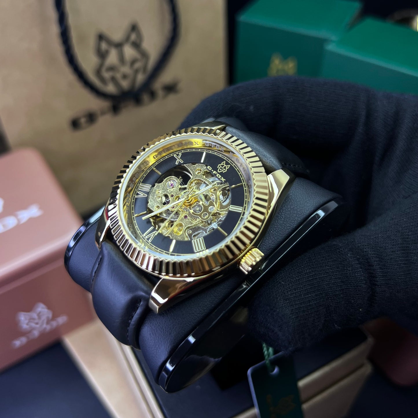 G FOX ORIGINAL x RLX SUMERGIBLE PARA HOMBRE AUTOMATICO REF-PRESIDENT 22013-NDN