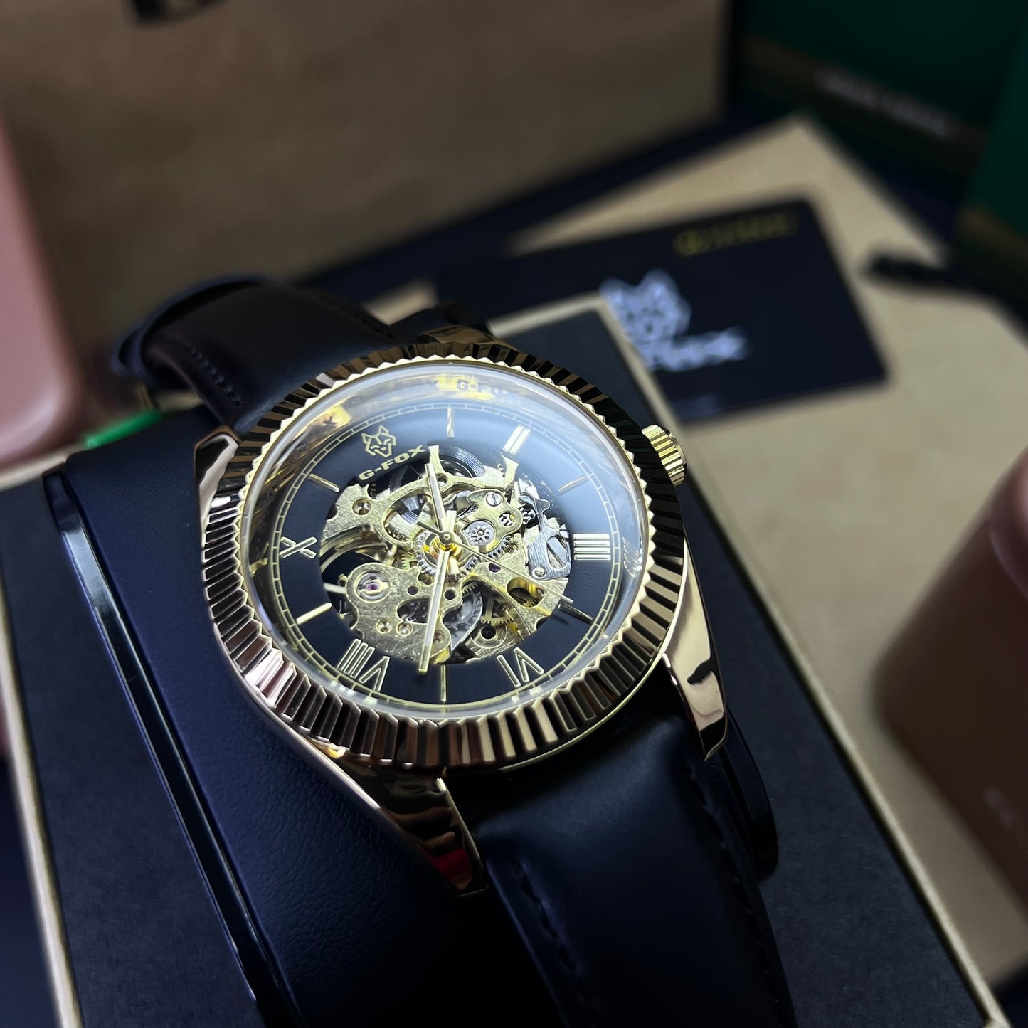 G FOX ORIGINAL x RLX SUMERGIBLE PARA HOMBRE AUTOMATICO REF-PRESIDENT 22013-NDN