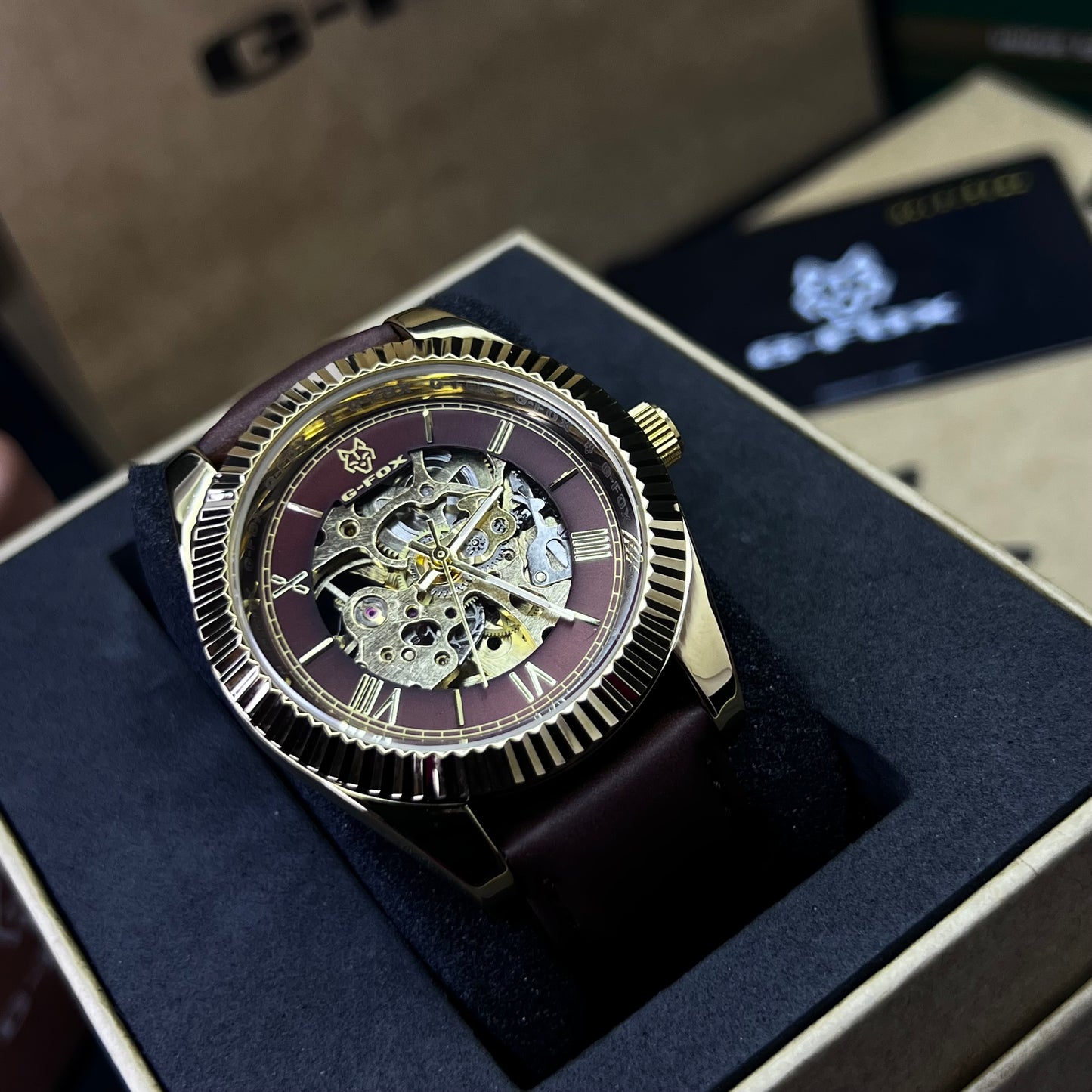 G FOX ORIGINAL x RLX SUMERGIBLE PARA HOMBRE AUTOMATICO REF-PRESIDENT 22013-CPC