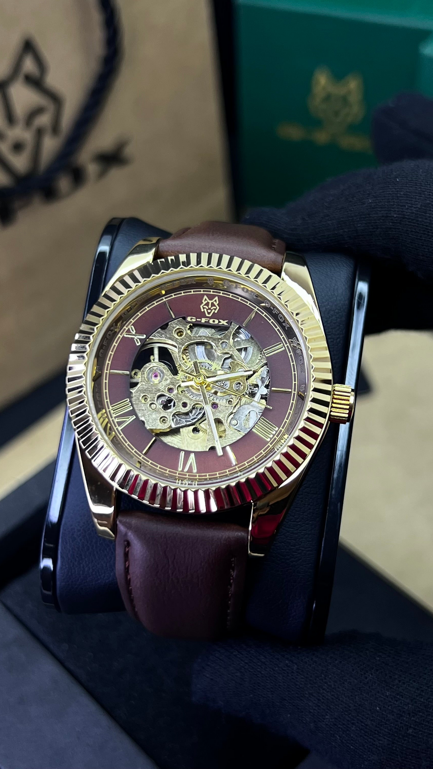 G FOX ORIGINAL x RLX SUMERGIBLE PARA HOMBRE AUTOMATICO REF-PRESIDENT 22013-CPC